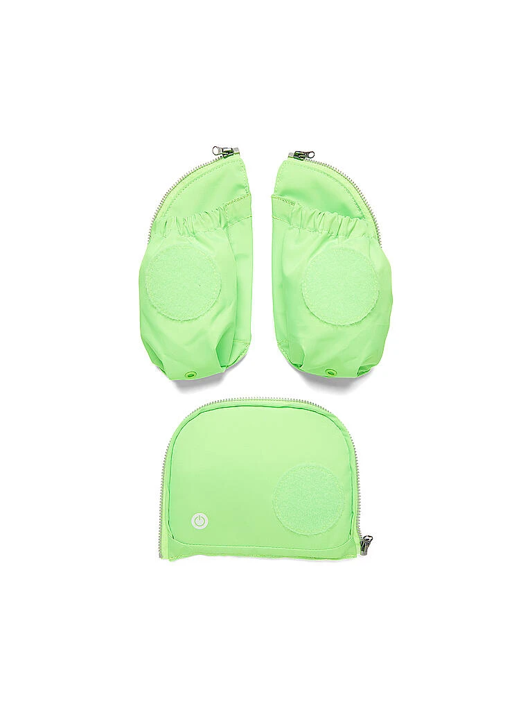 ERGOBAG, Fluo LED Seitentaschen Zip-Set Grün 3 ERGOBAG, Fluo LED Seitentaschen Zip-Set Grün